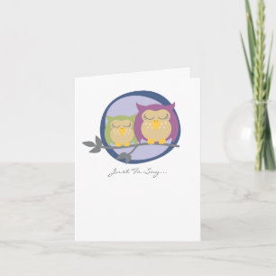 Tarjetas de notas de búho