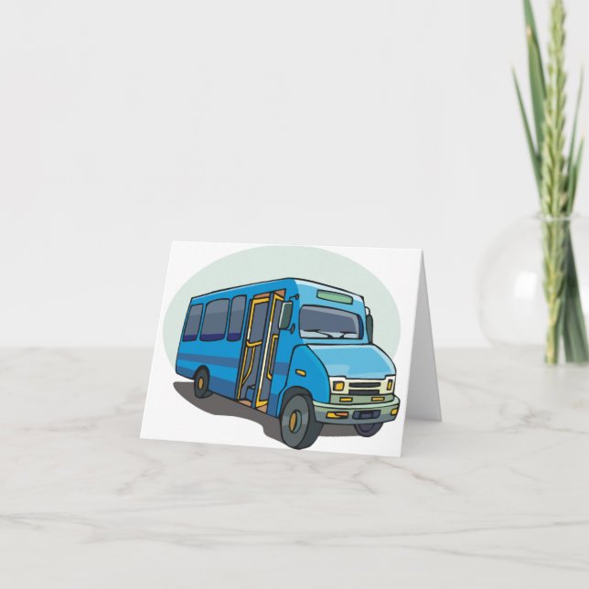 Tarjetas de notas de bus azul (Anverso)