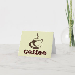 Tarjetas de notas de café caliente