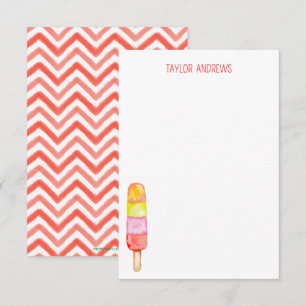 Tarjetas de notas de color de agua póptica