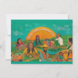 Tarjetas de notas de comunidades de alimentos buen