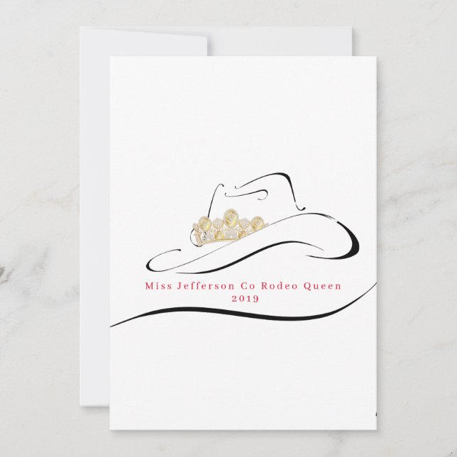 Tarjetas de notas de concurso de Miss Sra. Rodeo C (Anverso)