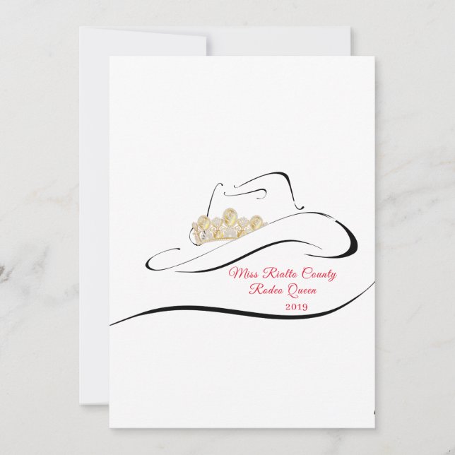 Tarjetas de notas de concurso de Miss Sra. Rodeo C (Anverso)