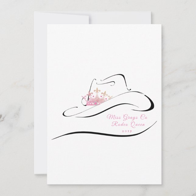 Tarjetas de notas de concurso de Miss Sra. Rodeo C (Anverso)