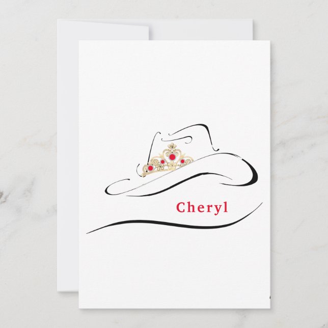 Tarjetas de notas de concurso de Miss Sra. Rodeo C (Anverso)
