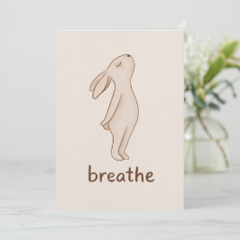 Tarjetas de notas de conejo para respirar