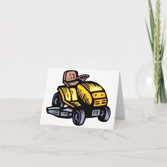 Tarjetas de notas de cortadora de césped montada (Anverso)