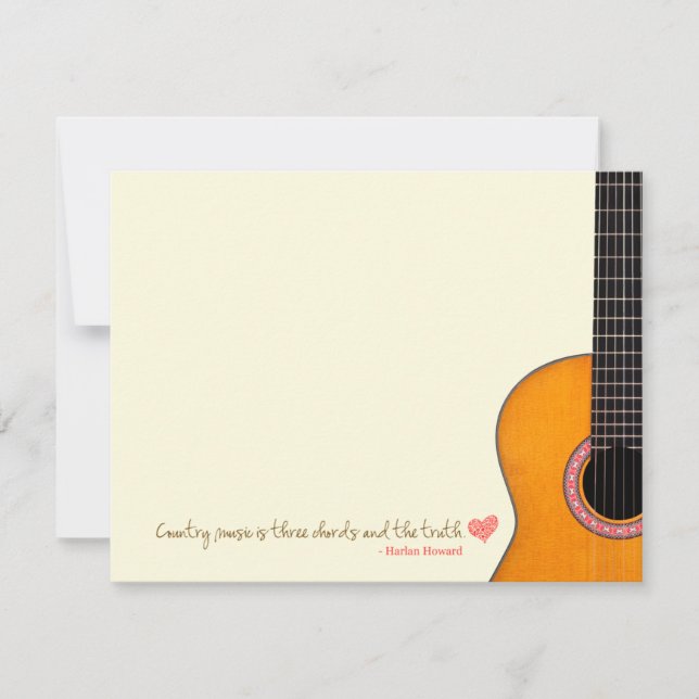 Tarjetas de notas de 'Country Music is Three Chord (Anverso)