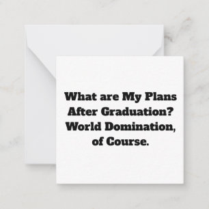 Tarjetas de notas de dominación mundial