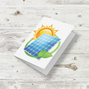 Tarjetas de notas de energía solar