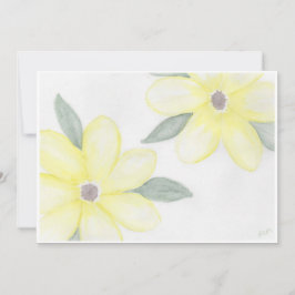 Tarjetas de notas de flores amarillas