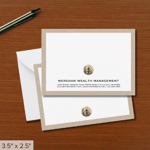 Tarjetas de notas de gestión de riqueza personaliz