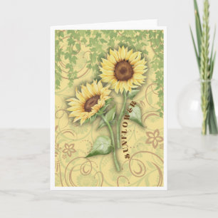 Tarjetas de notas de girasol II