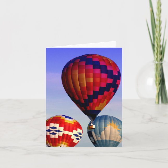 Tarjetas de notas de globos de aire caliente (Anverso)