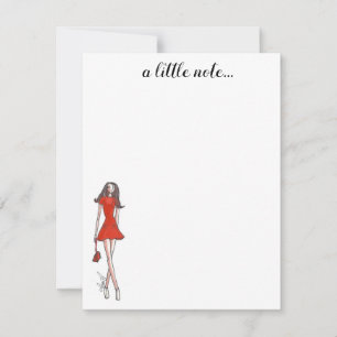Tarjetas de notas de ilustracion de moda
