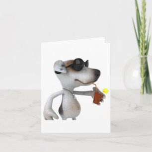Tarjetas de notas de Jack Russell con gafas de sol