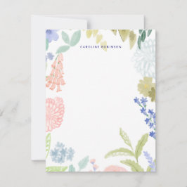 Tarjetas de notas de jardín de primavera en pastel