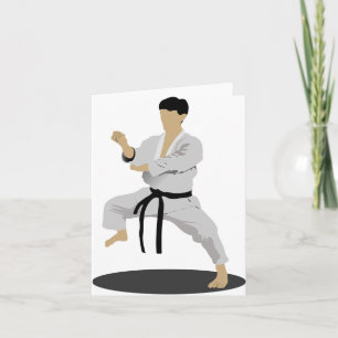 Tarjetas de notas de Karate Pose