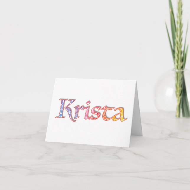 Tarjetas de notas de Krista (Anverso)