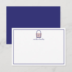 Tarjetas de notas de la bolsa de navegación monogr