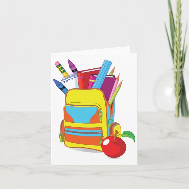 Tarjetas de notas de la bolsa escolar completa (Anverso)