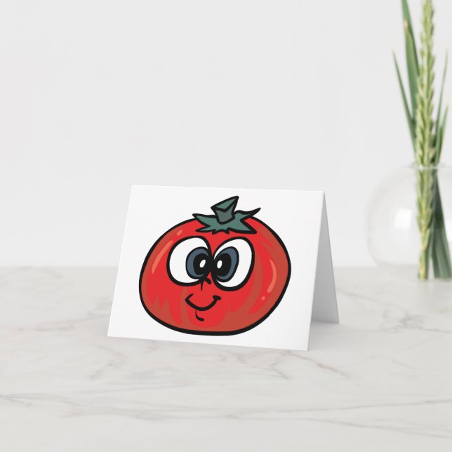Tarjetas de notas de la cara del tomate (Anverso)