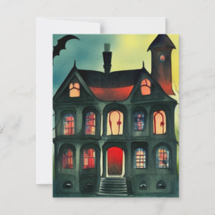 Tarjetas de notas de la casa embrujada de Hallowee