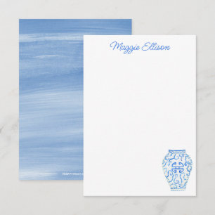 Tarjetas de notas de la jengibre de color de agua