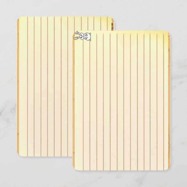 Tarjetas de notas de la receta de Figdewdrop Bunny (Anverso / Reverso)