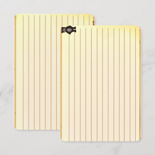 Tarjetas de notas de la receta del oso Figdewdrop (Anverso / Reverso)