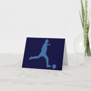 Tarjetas de notas de la silueta de fútbol