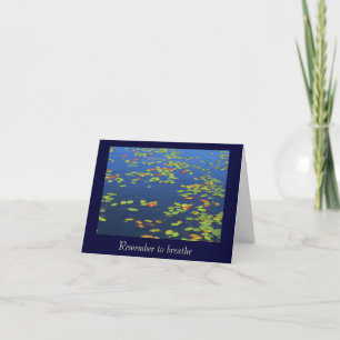 Tarjetas de notas de las almohadillas de agua azul