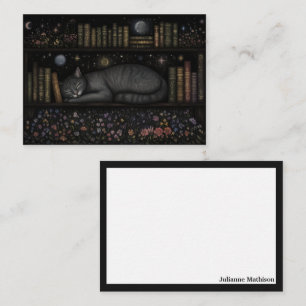 Tarjetas de notas de libros de gato celestial