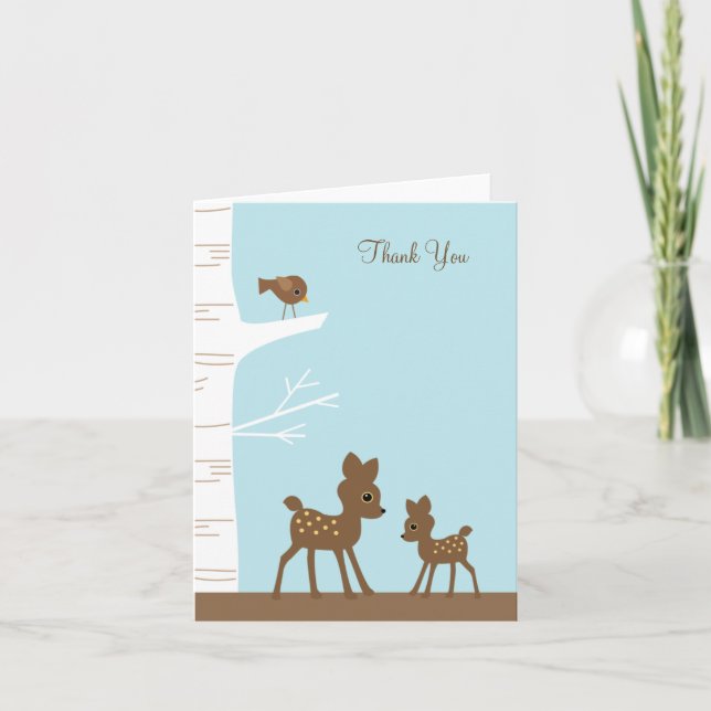 Tarjetas de notas de los venados de Woodland (Anverso)