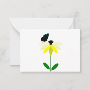 Tarjetas de notas de mariposa de Daisy
