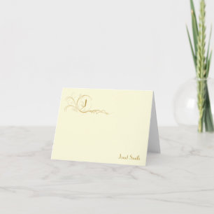 Tarjetas de notas de mariposa monogramo