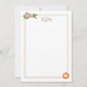 Tarjetas de notas de monograma para el florecimien
