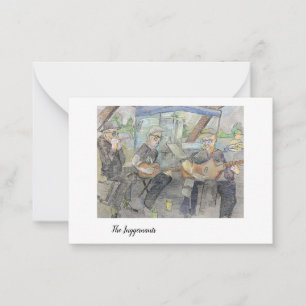 Tarjetas de notas de músico de mercado para granje