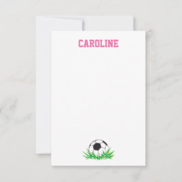 Tarjetas de notas de notas de chica Soccer