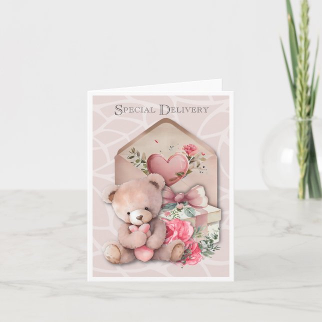 Tarjetas de notas de Oso de Teddy Adorables de Ent (Anverso)