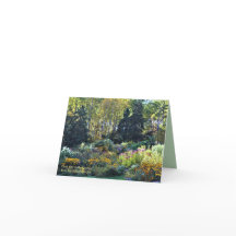 Tarjetas de notas de otoño en los jardines