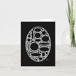 Tarjetas de notas de óvalo geométrico