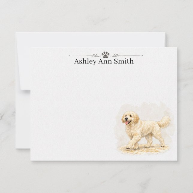 Tarjetas de notas de papel personalizado Golden Do (Anverso)