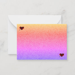 Tarjetas de notas de Pastel Honeycomb y Hearts