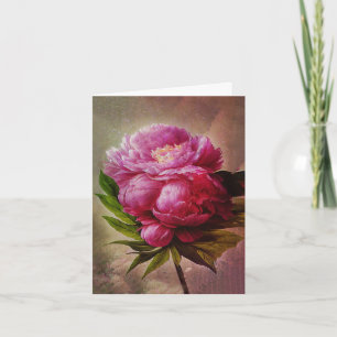 Tarjetas de notas de Peonía Rosa Pintada Exuberant