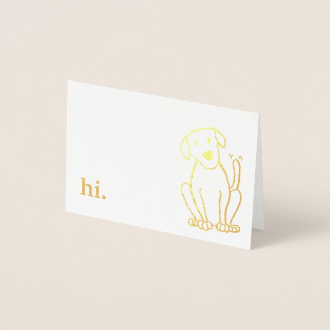 Tarjetas de notas de perro de Relieve metalizado L (Anverso)