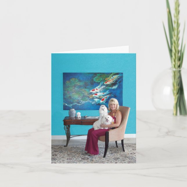 Tarjetas de notas de Personalizado maltesas (Anverso)