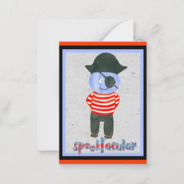 Tarjetas de notas de piratas de dibujos animados e