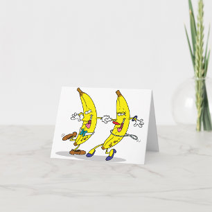 Tarjetas de notas de plátanos bailarines
