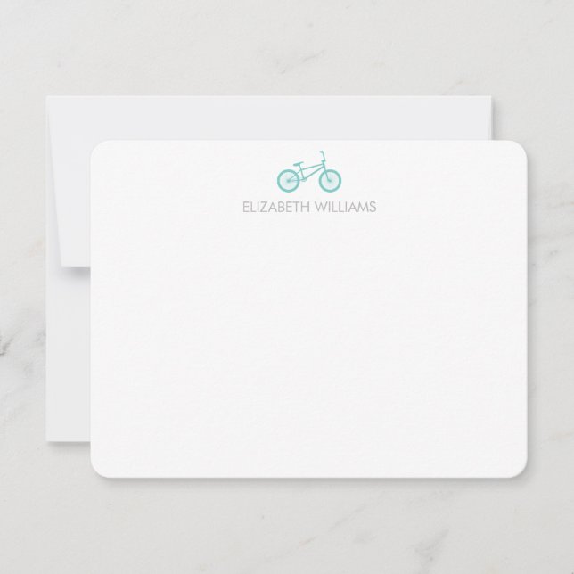 Tarjetas de notas de puntos grandes y bicicletas d (Anverso)